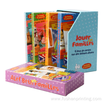 Print flash cards set children playing